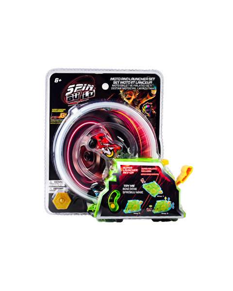 Spin N Build Motosiklet ve Fırlatıcı Seti