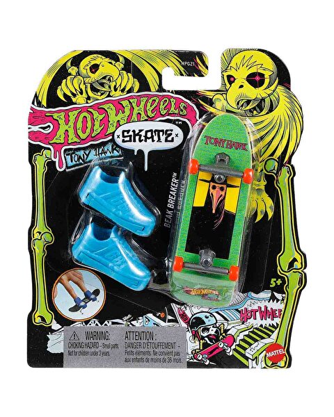Hot Wheels Skate Neon Temalı Parmak Kaykay ve Ayakkabı Paketi Beak Breaker HVK45