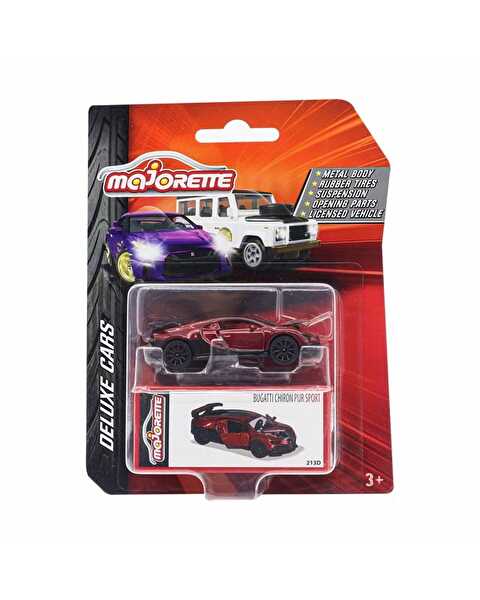 Majorette Deluxe Cars Bugatti Chiron Pur Sport Kırmızı 213D