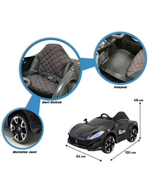 Favori Gt 12 Volt Akülü Araba Siyah