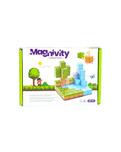 Magnivity Orman Temalı Manyetik Bloklar Kutu 47 Parça