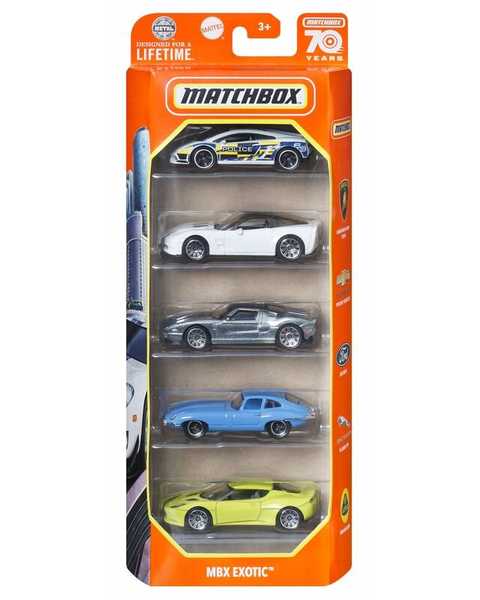 Matchbox Beşli Araba Seti City Mbx Exotic HCJ01