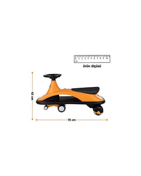 Sesli ve Işıklı Royal Swing Car Turuncu