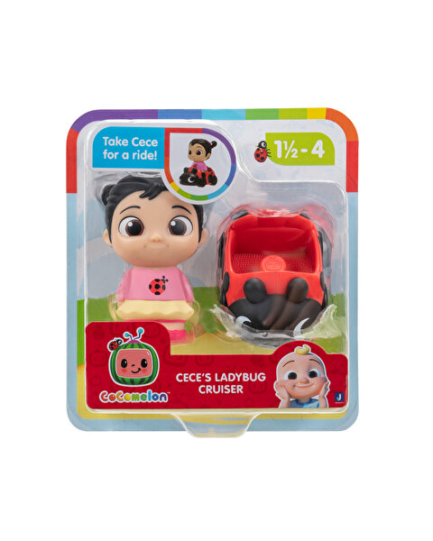 Cocomelon Araçlı Tekli Figür Cece's Ladybug Cruiser