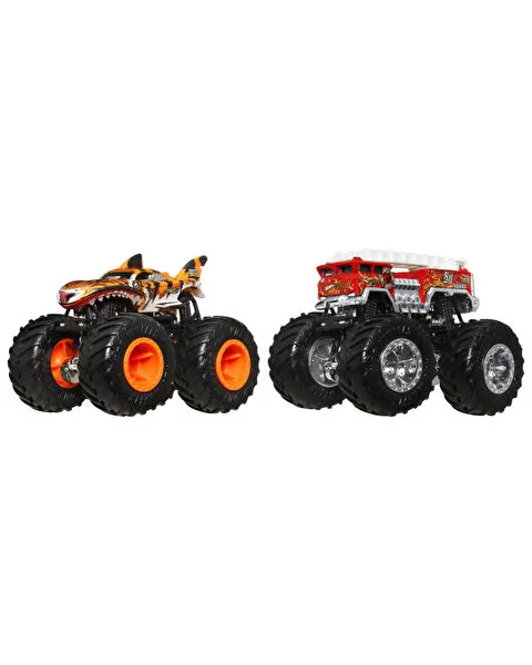 Hot Wheels Monster Trucks Güçlü İkili 1:64 Arabalar Hw Tiger Shark & 5 Alarm JCC76