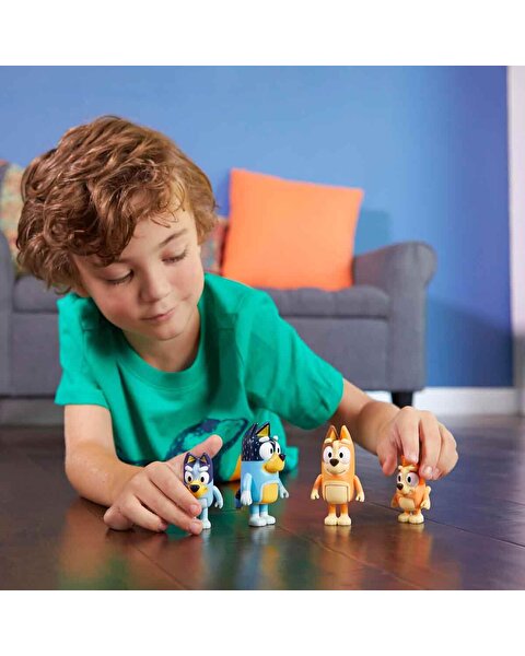 Bluey 4'lü Figür Seti Bluey & Family