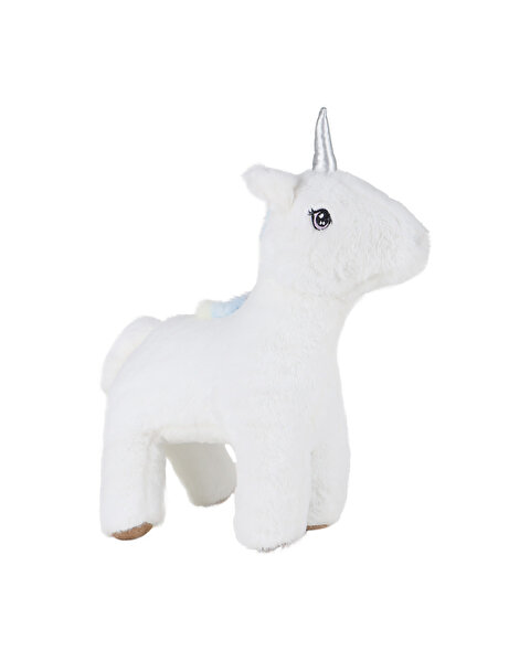 Valeria Unicorn Beyaz Kahverengi Ayaklı Peluş