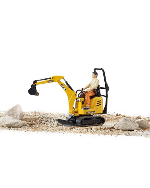 Bruder Jcb Mikro Ekskavatör 8010 Cts ve İnşaat İşçisi