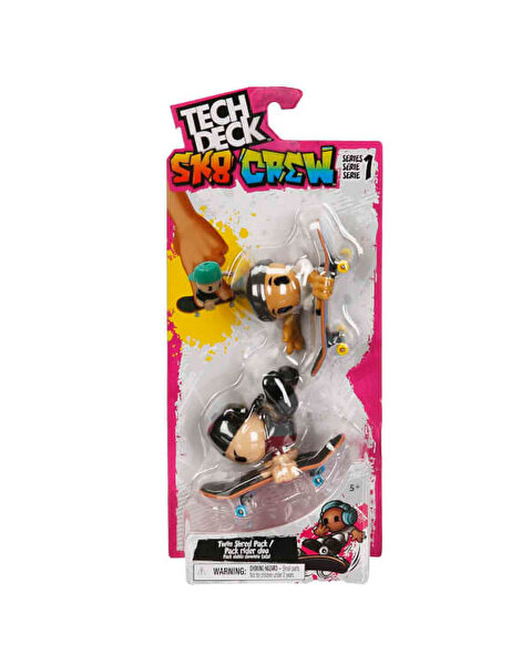 Tech Deck SK8 Crew Figürlü Parmak Kaykayı 2’li Set 4