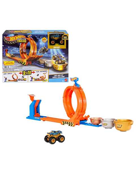 Hot Wheels Monster Trucks Döngü ve Takla Bigfoot Oyun Parkuru JBX64