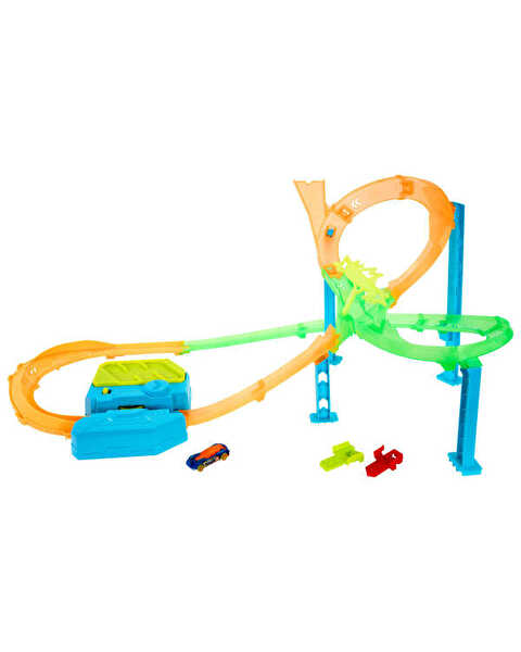 Hot Wheels Akrobasi Pistleri Neon Yarışçılar Kasırga Çarpışması Pist Seti JMG50