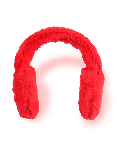 Peluş Kulaklık Kırmızı