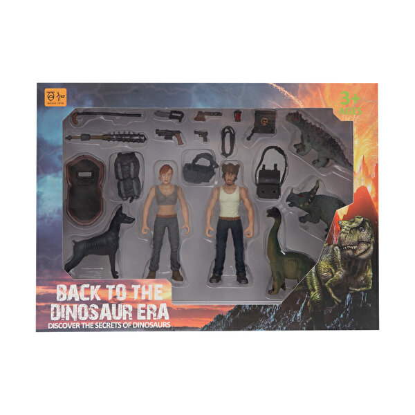 2'li Figürlü Dinozorlu Savunma Seti