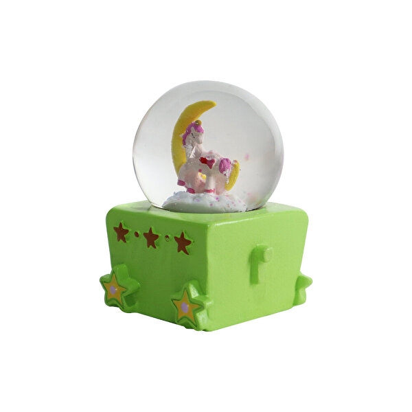 Mini Işıklı Renkli Unicorn Kar Küresi