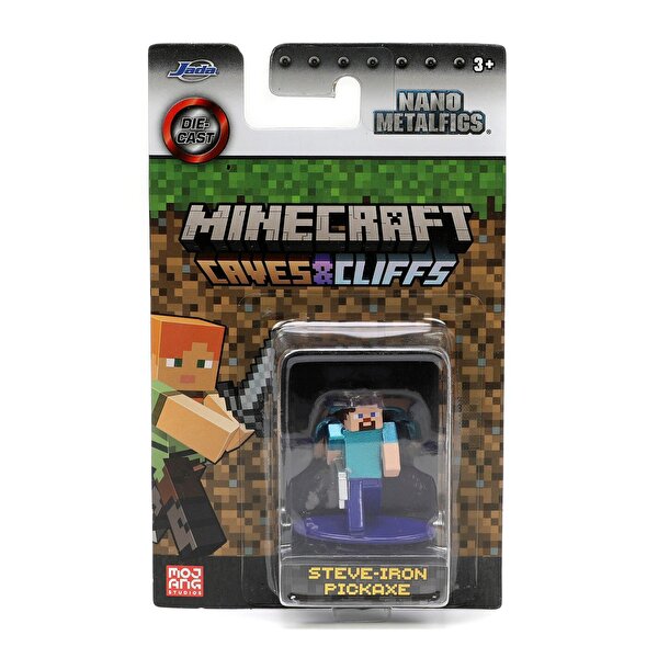 Minecraft Nano Tekli Metal Figür Steve-Iron Pıckaxe