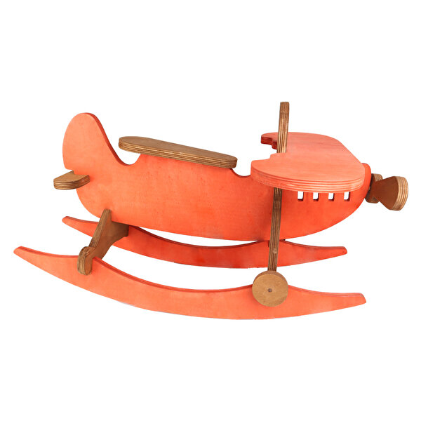 Boyalı Ahşap Sallanan Uçak