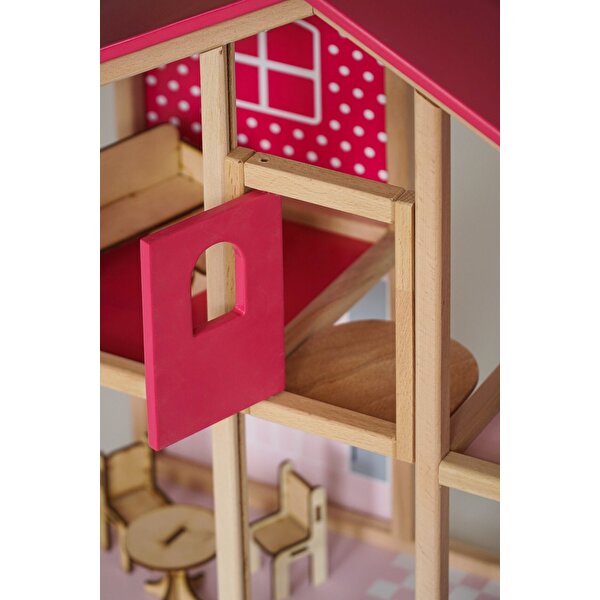 Asansörlü Ahşap Ev 1002 Pembe