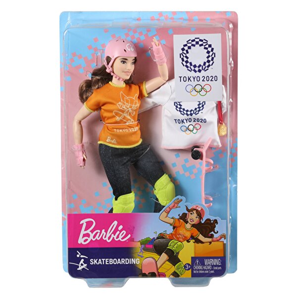 Barbie Olimpiyat Bebekleri Skateboarding GJL78