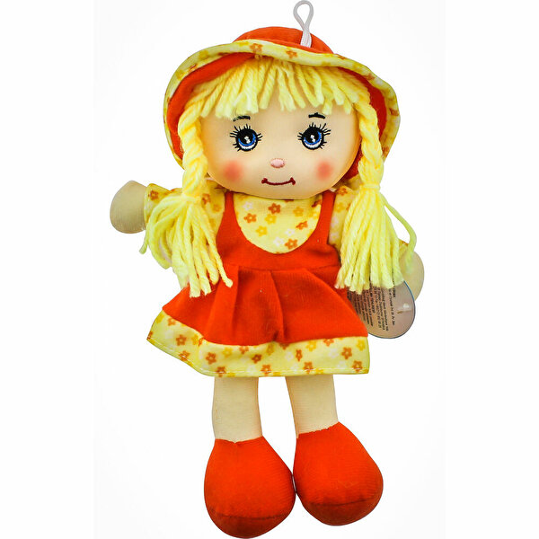 Şapkalı Bez Bebek Pembe Turuncu