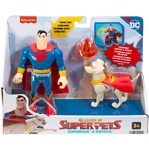 Fisher Price DC League Of Super Pets Superman ve Krypto HGL02