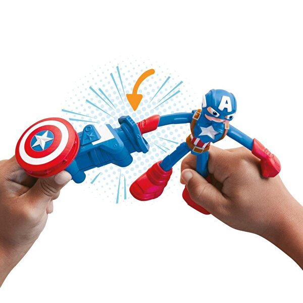 Play Doh Marvel Figürü ve Oyun Hamuru Seti Captain America G0056
