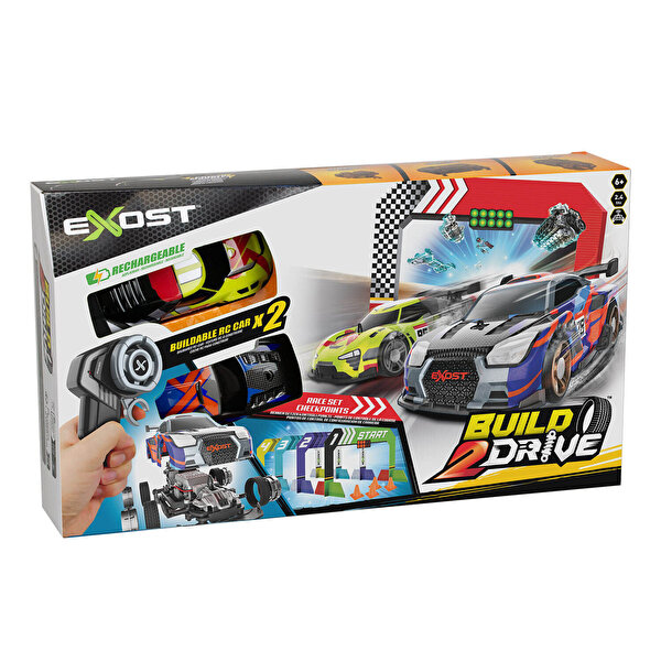Silverlit Exost Build Serisi Kumandalı 2 Araçlı Büyük Yarış Seti
