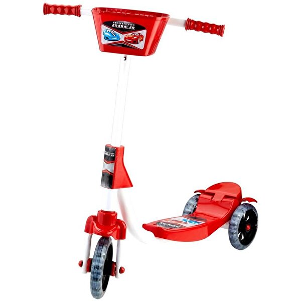 3 Tekerlekli Kırmızı Arabalı Scooter
