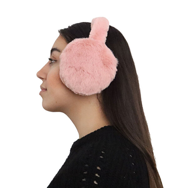 Peluş Kulaklık Pudra Rengi