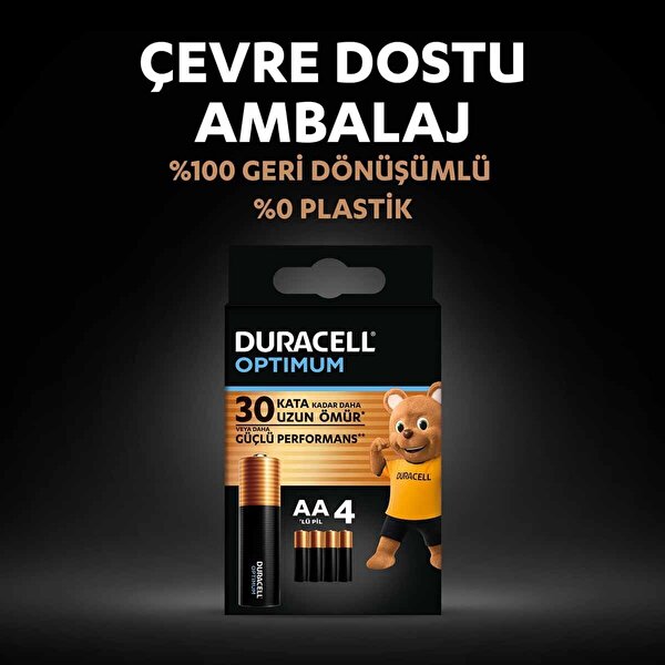 Duracell Optimum 4’lü AA Kalem Pil
