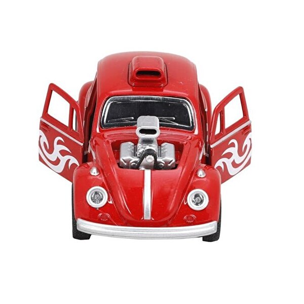 Işıklı Metal Çek Bırak Motorlu Tosbağa Kırmızı