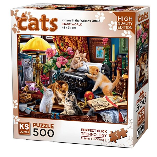 Ks Games Kittens İn The Writers Office 500 Parça Puzzle