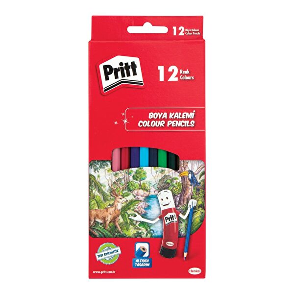 Pritt 12 Renkli Kuru Boya Kalemi Karton Kutu