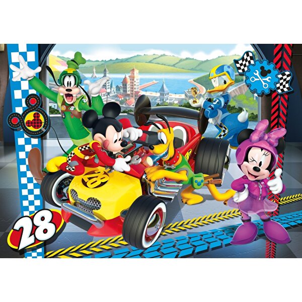 Clementoni 104 Parça Disney Junior Mickey and the Roadster Racers Supercolor Puzzle