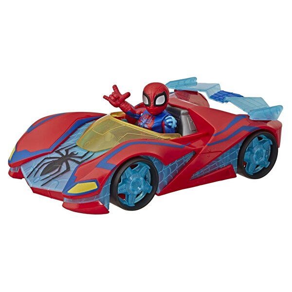 Marvel Super Hero Adventures Mega Mini Figür ve Araç Spider Man E7932