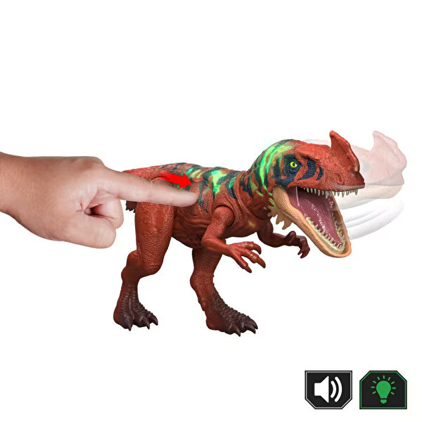 Sesli Jurassic World Kükreyen Dinozor Figürü Film Serisi 30 Cm Afrovenator JKL76