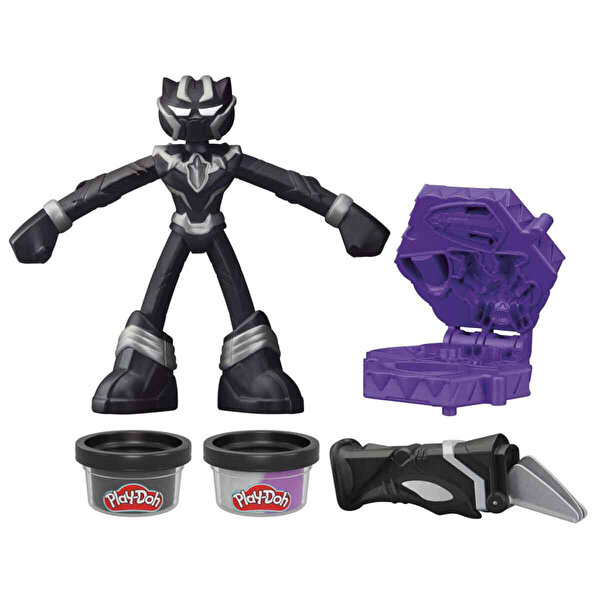 Play Doh Marvel Figürü ve Oyun Hamuru Seti Black Panther G0055