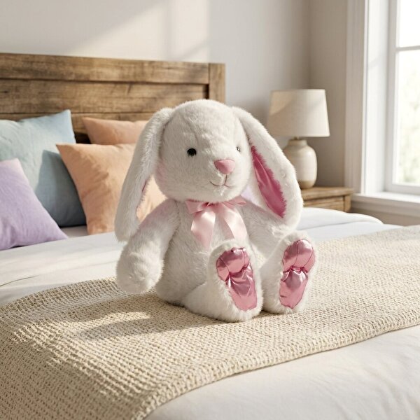 Beyaz Peluş Tavşan 50 Cm