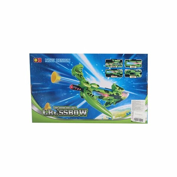 Sesli ve Işıklı Mekanik Ok Atan Tabanca Yeşil