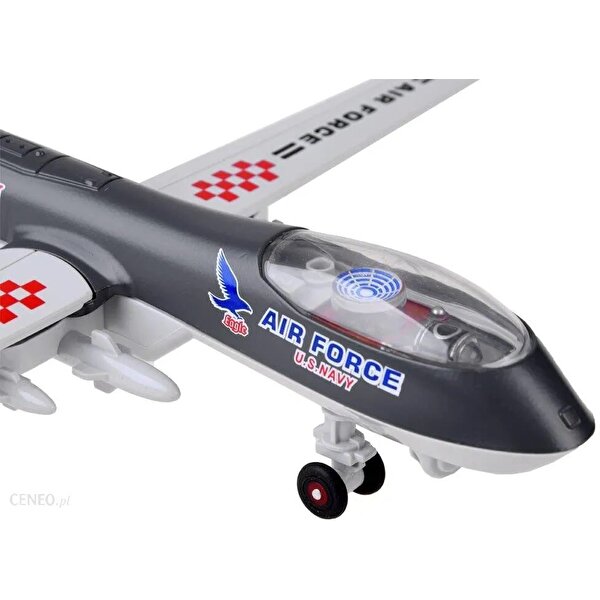 Kutulu Sesli ve Işıklı Askeri Çek Bırak Uçak