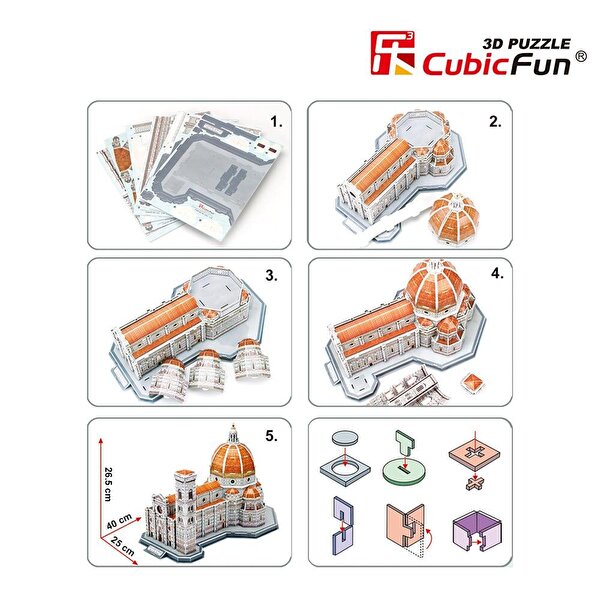 Cubic Fun 3D Puzzle 123 Parça Santa Maria Del Fiore Katedrali İtalya
