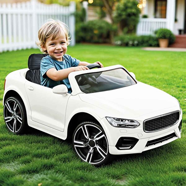 Dolu Grandex Uzaktan Kumandalı 12 Volt Beyaz Akülü Araba