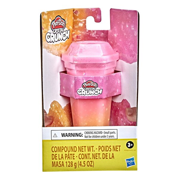 Play Doh Crystal Crunch Hamur - Pembe ve Parlak Sarı F1562