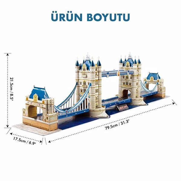 Cubic Fun Puzzle National Geographic Tower Köprüsü 3D Puzzle