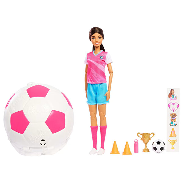 Barbie Team Barbie Roll & Reveal  Futbolcu Bebek ve Aksesuarları JMK20