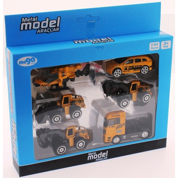 Altılı İş Makineleri Die-Cast Set TN-1021C