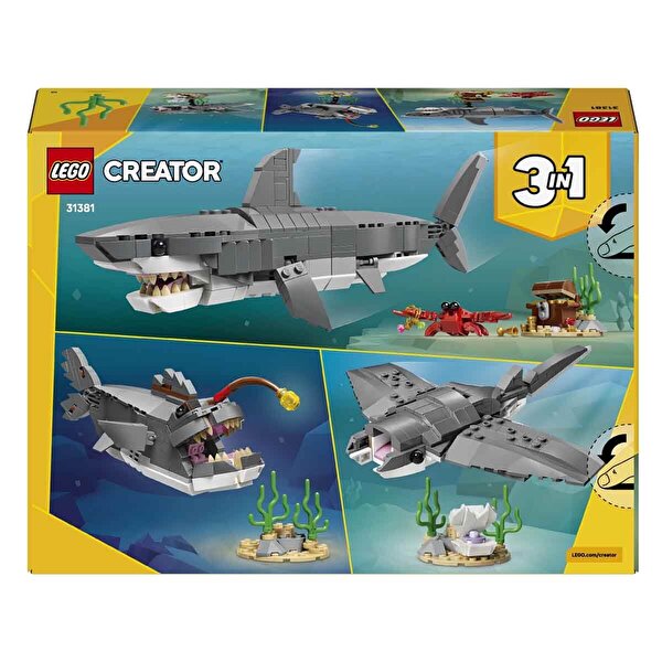 LEGO Creator Acımasız Köpek Balığı ile Hazine Sandığı 31381