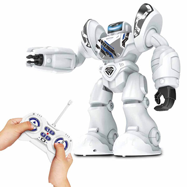 Robo Blast Sesli ve Işıklı Uzaktan Kumandalı Beyaz Robot