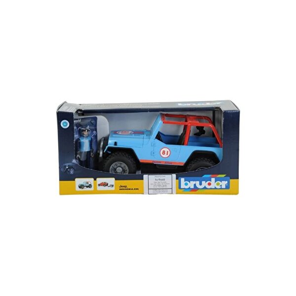 Bruder Jeep Cross Safari̇ Aracı ve  Kasklı Pi̇lotu