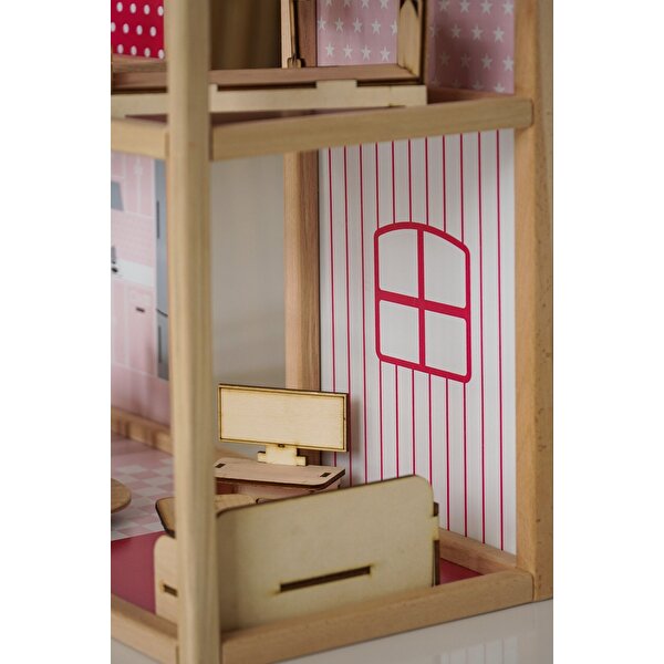 Asansörlü Ahşap Ev 1002 Pembe