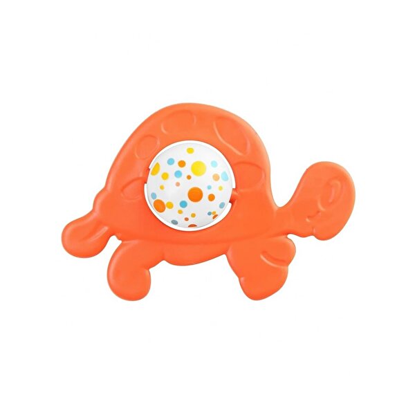 LC Sevimli Kaplumbağa Diş Kaşıyıcı Çıngırak Turuncu